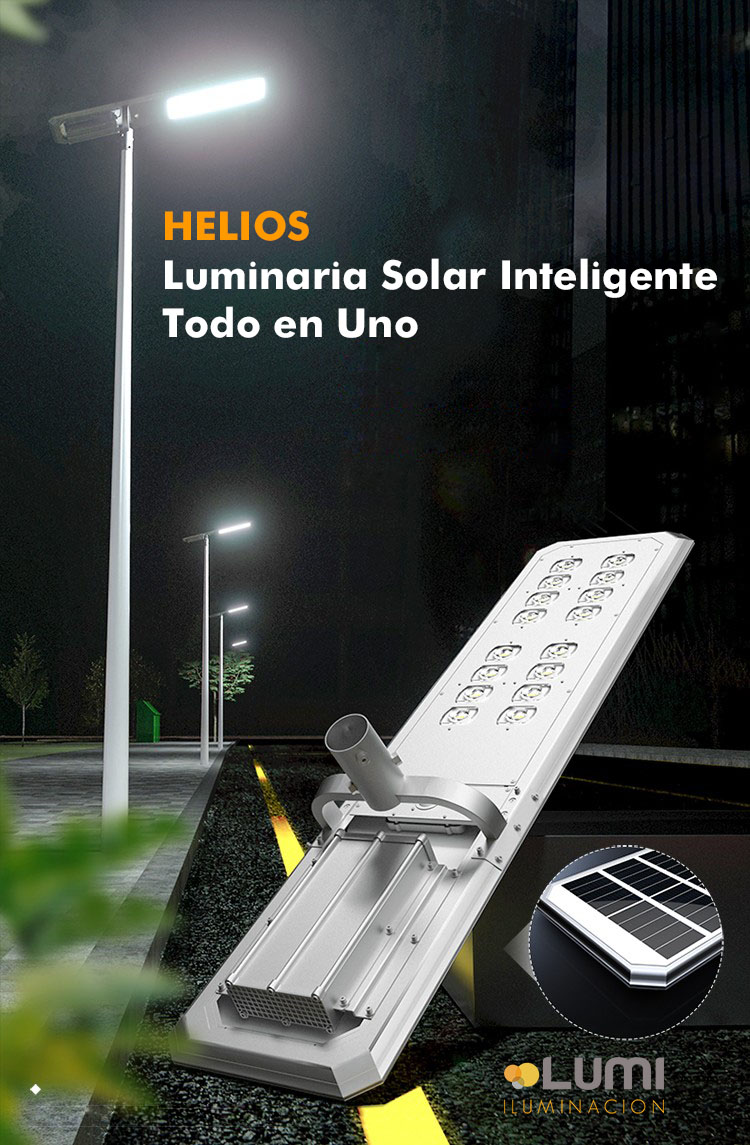 Luminaria solar para poste